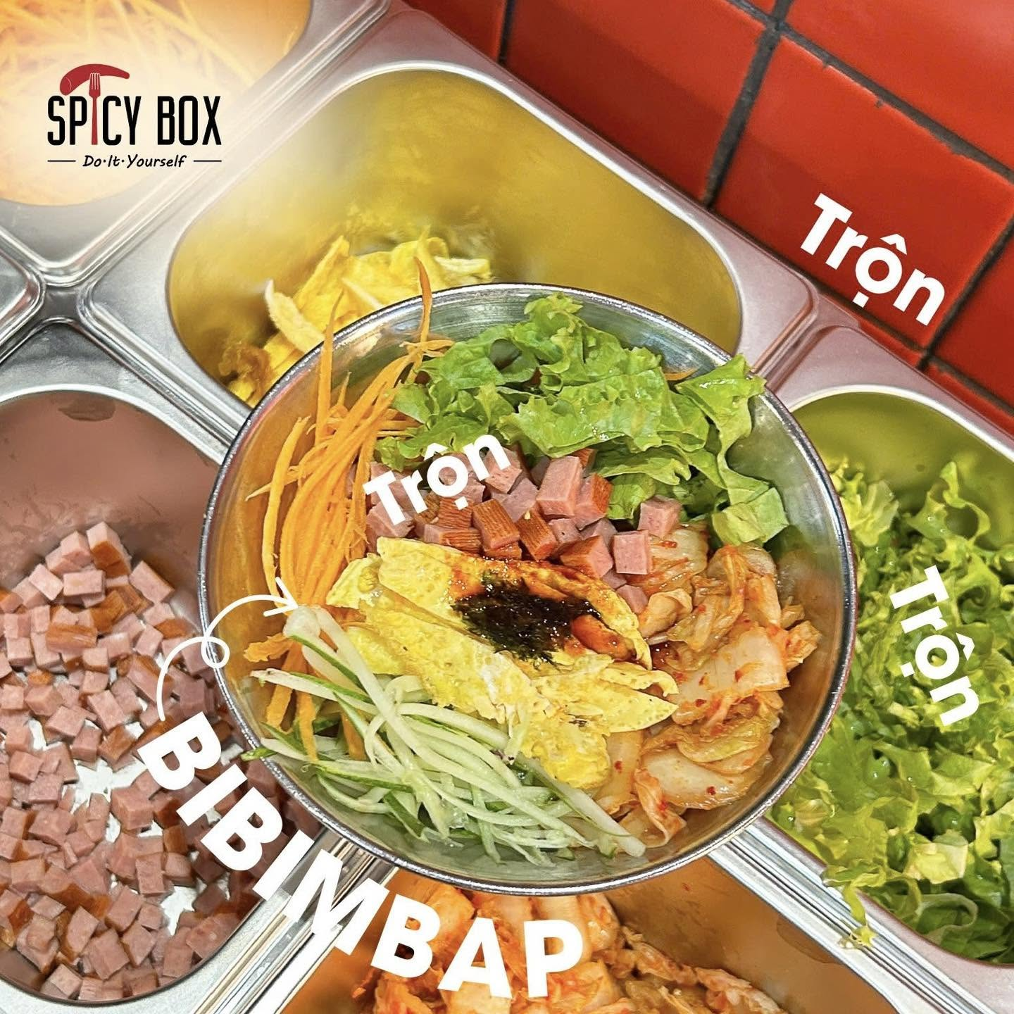 Bibimbap tự trộn tại Spicy Box